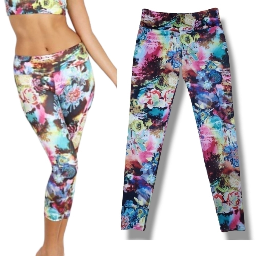Onzie Delic Floral Yoga Leggings Size S/M